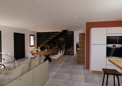 plan 3d salle à manger