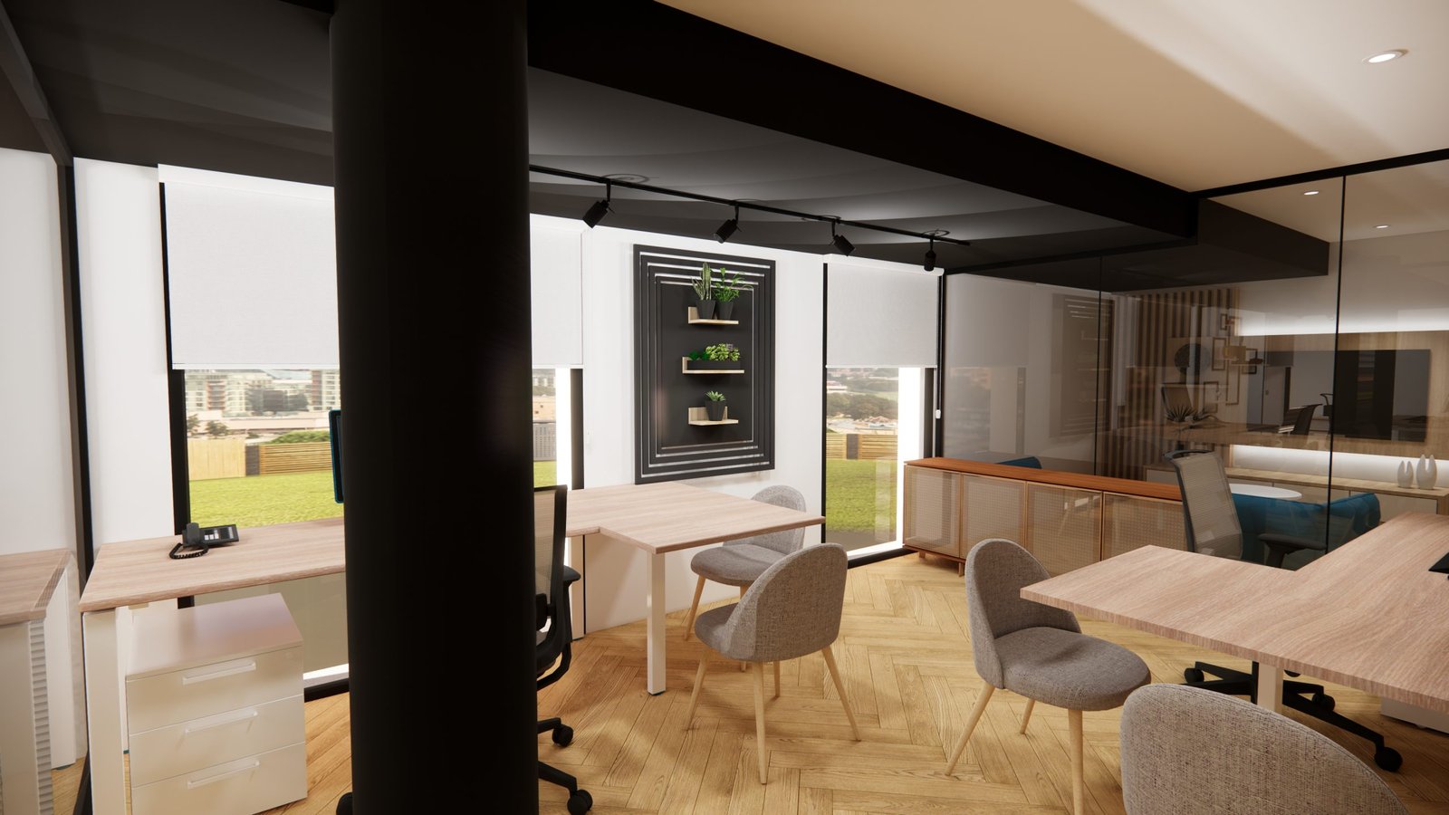 Rendu 3D d’un aménagement intérieur