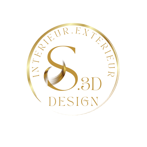 Logo de S.3D Design, spécialiste en plans 3D intérieur et extérieur