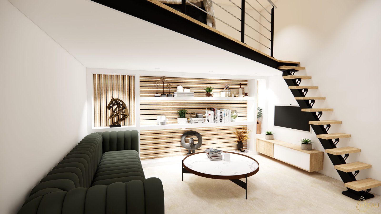 Salon 3D avec mezzanine à Perpignan