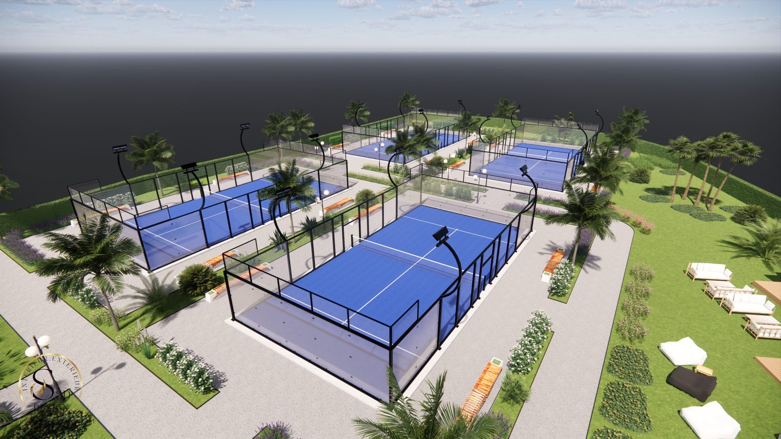 terrain padel 3D Perpignan