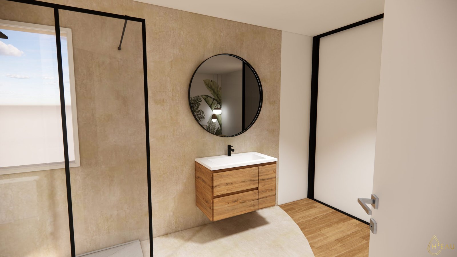 Aménagement chambre avec salle de bain intégrée