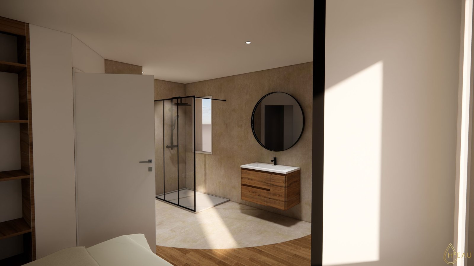 Douche à l’italienne dans une chambre parentale