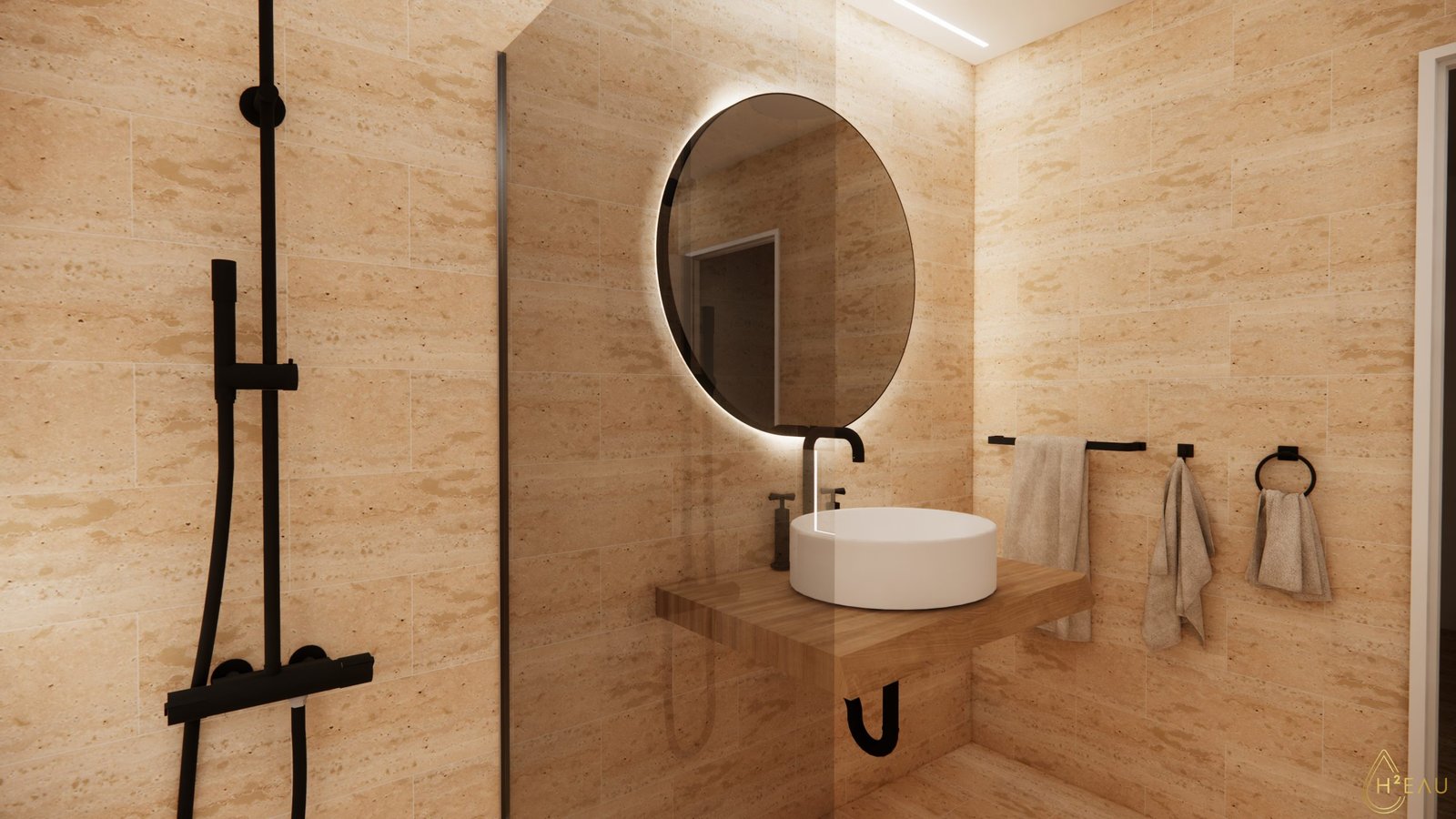 Conception salle de bain Perpignan avec vasque design
