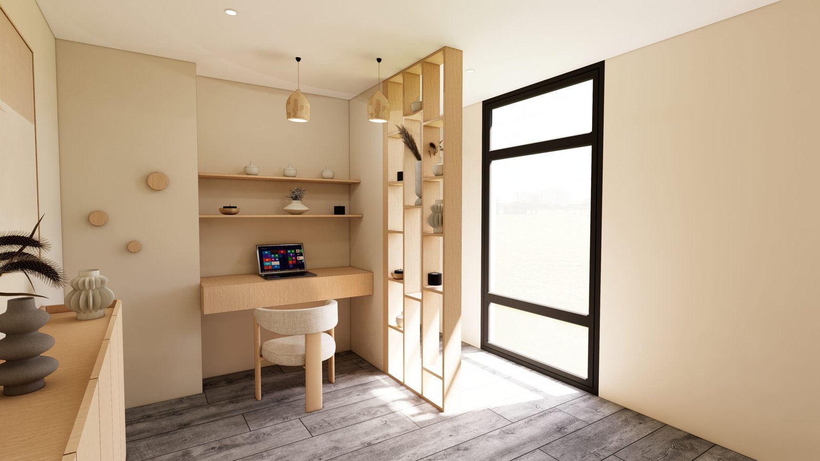 Plan 3D bureau intérieur lumineux – modélisation 3D à distance en France