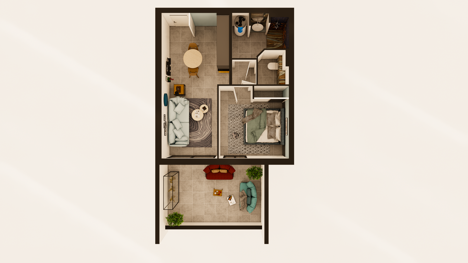 Plan 3D d’appartement – visualisation immobilière en France par S3D Design