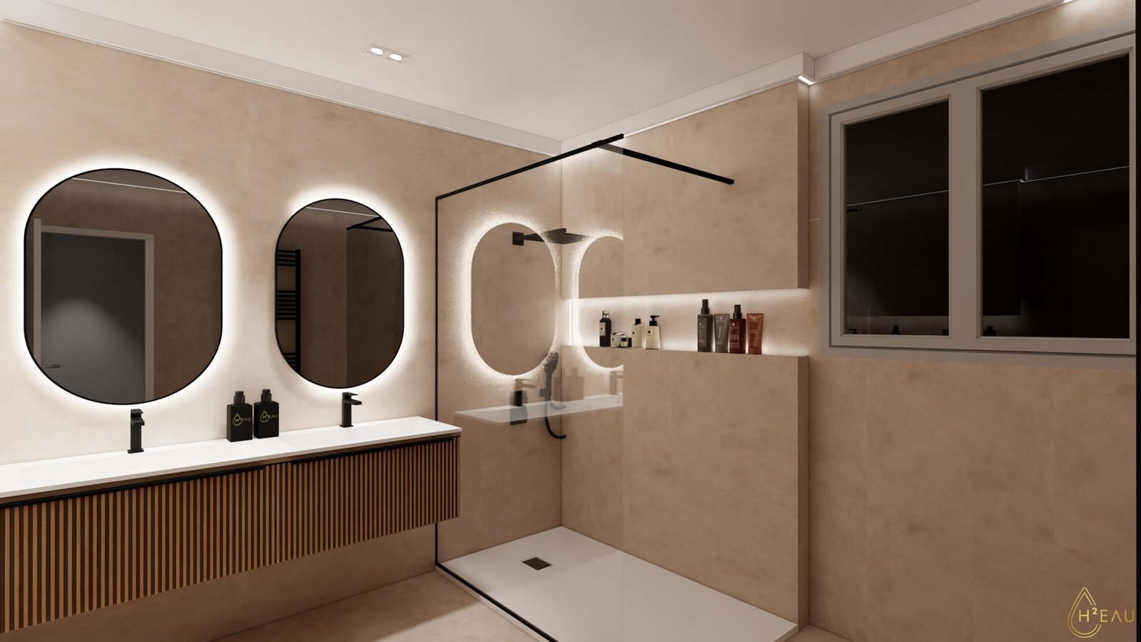 Salle de bain moderne 3D à Perpignan – Rénovation complète dans le 66
